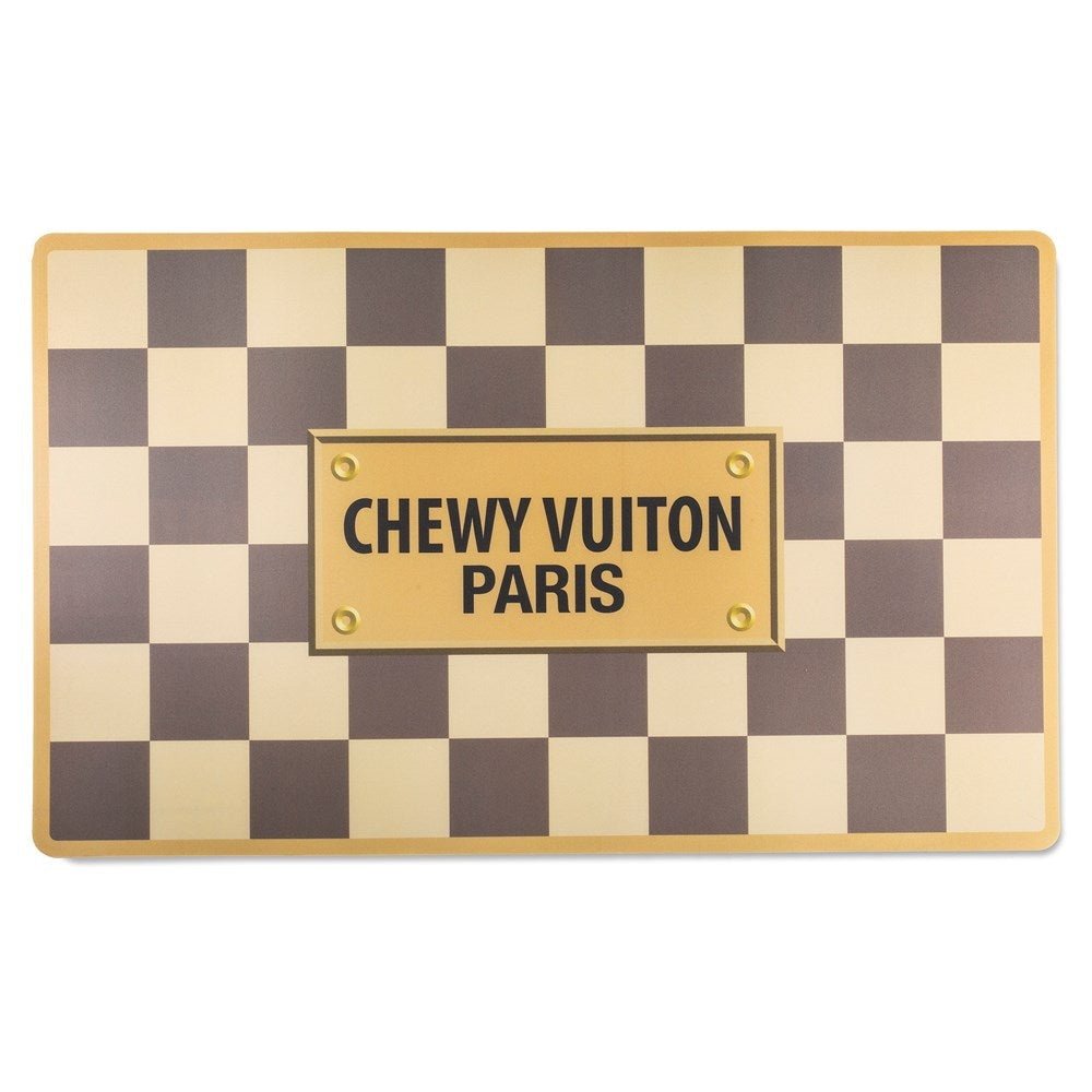 Checker Chewy Vuiton Placemat - Placemats from Haute Diggity Dog at DoggyTopia
