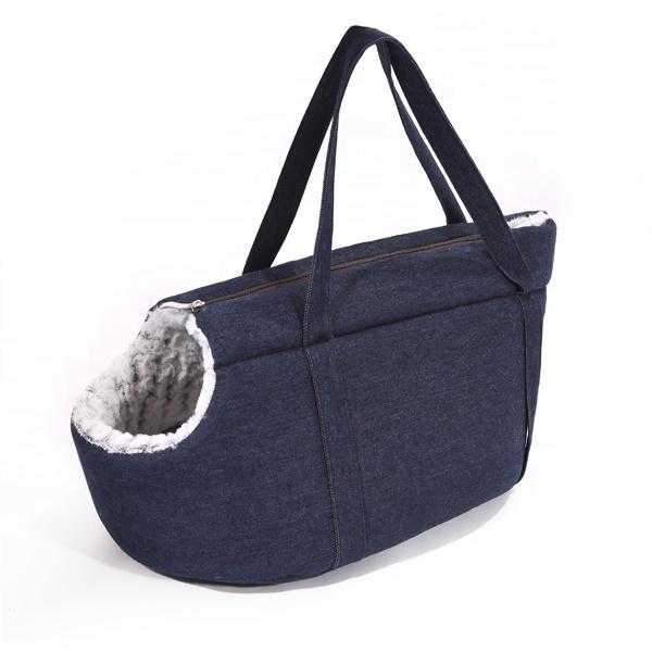 Classic Denim Luxury Dog Carrier - Dog Carriers from . at DoggyTopia