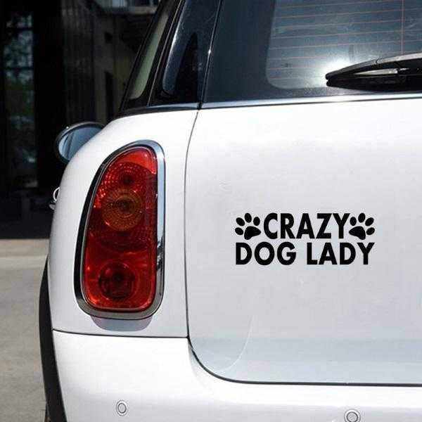 Crazy Dog Lady Dog Car DecalDoggyTopia