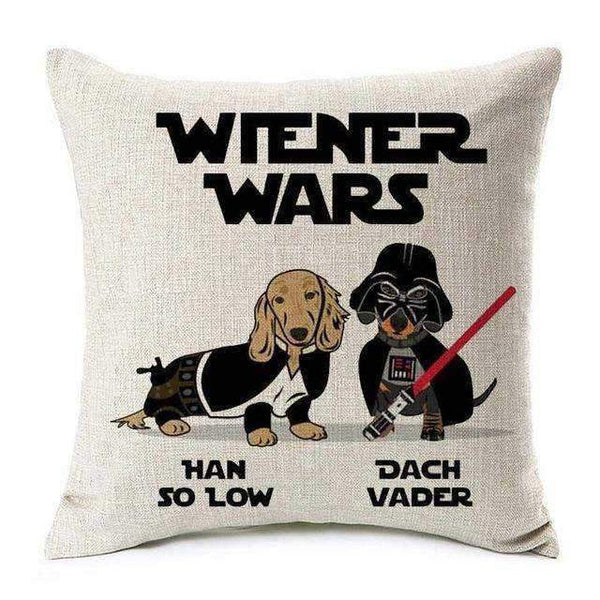 Dachshund Wiener Wars CushionDoggyTopia