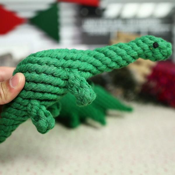 Dinosaur Rope Dog Toy - Rope Toys from . at DoggyTopia