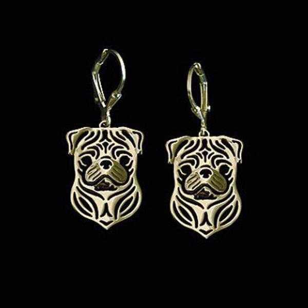 Dog Earrings - Pug - Earrings from . at DoggyTopia