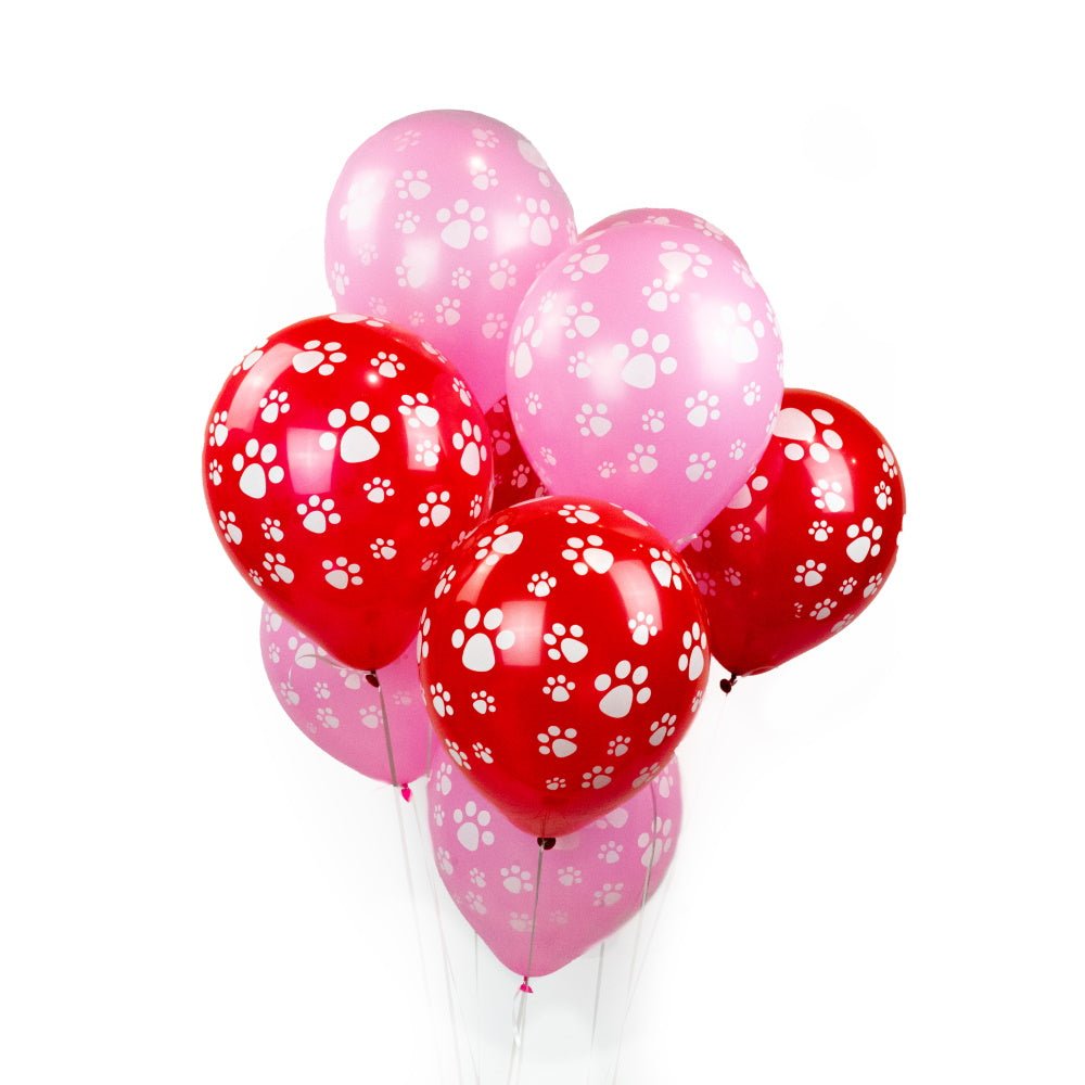 Dog Paw Prints Party Balloons - Pink - Party Balloons from . at DoggyTopia