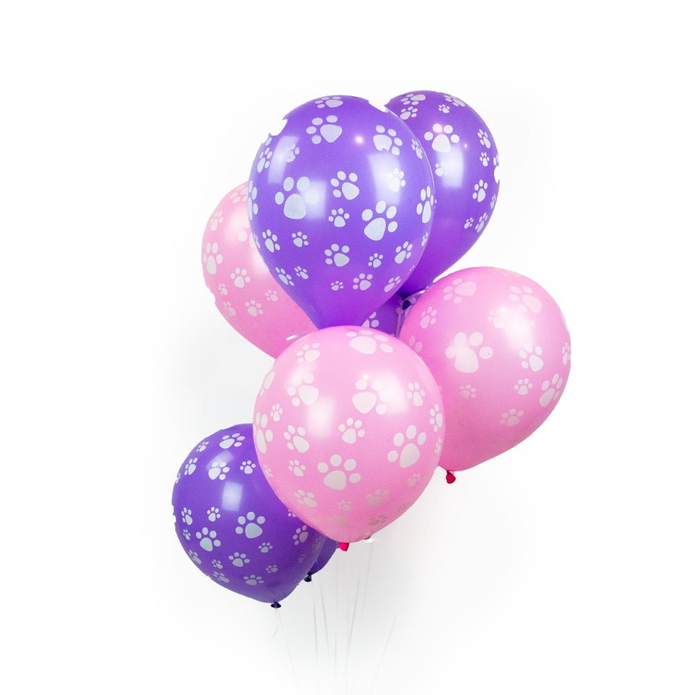 Dog Paw Prints Party Balloons - Purple - Party Balloons from . at DoggyTopia