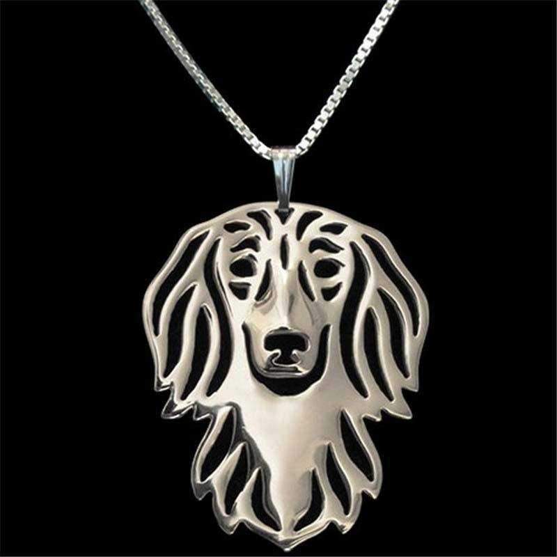Dachshund Long Haired Jewellery NecklaceDoggyTopia
