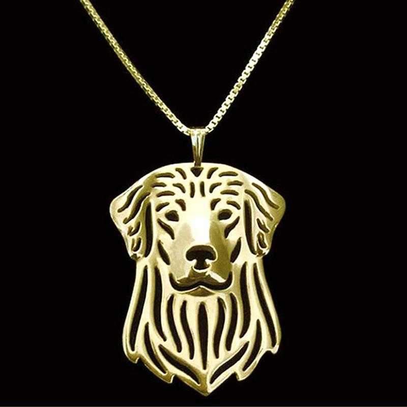 Dog Pendant Necklace - Golden Retriever - Necklaces from . at DoggyTopia