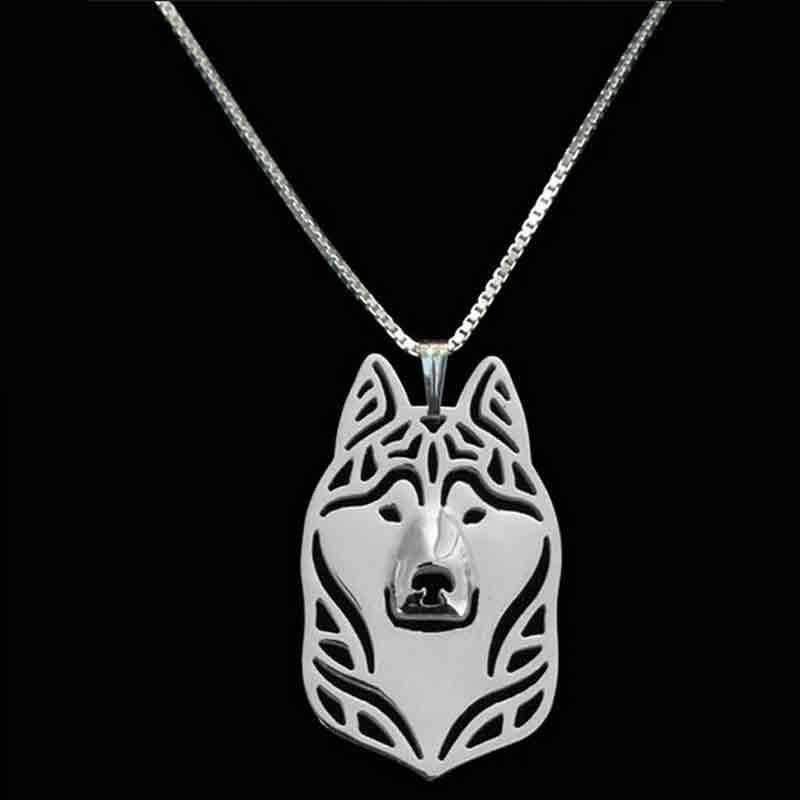Dog Pendant Necklace - Husky - Necklaces from . at DoggyTopia