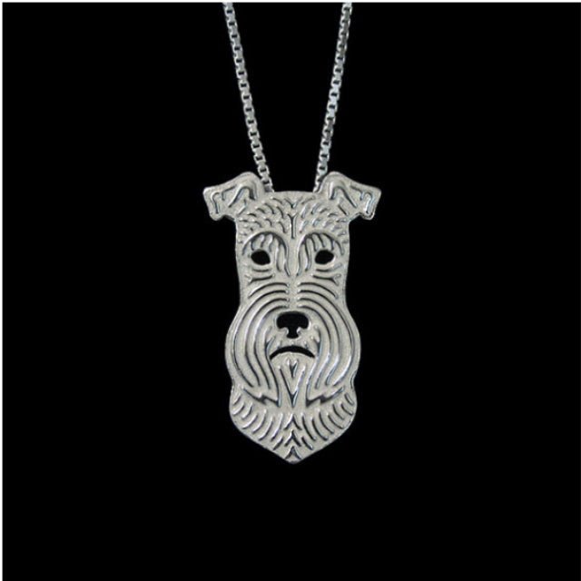 Dog Pendant Necklace - Schnauzer - Necklaces from . at DoggyTopia