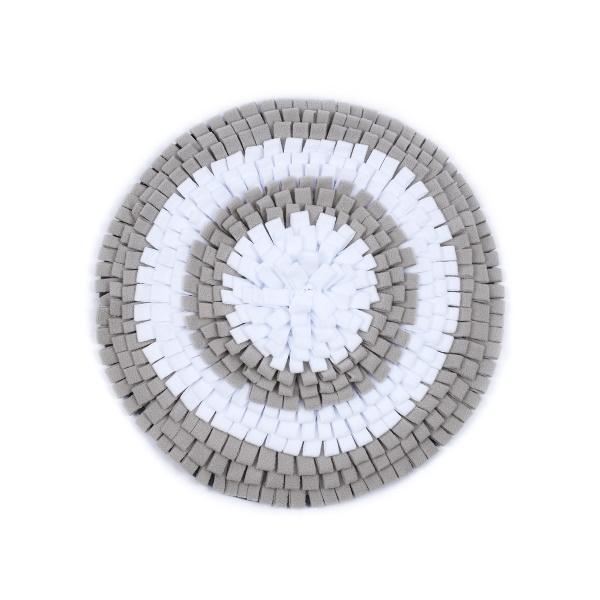 Grey & White round Snuffle Mat | DoggyTopiaDoggyTopia