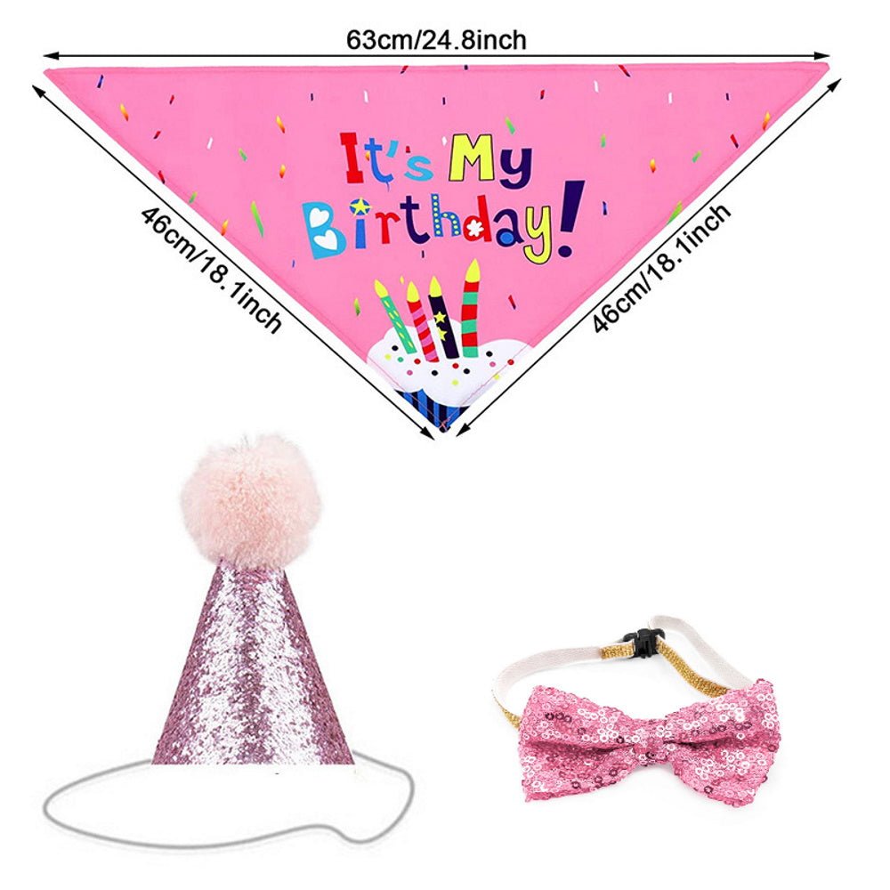Happy Birthday Celebration Pack - Pink - Party Supplies from . at DoggyTopia