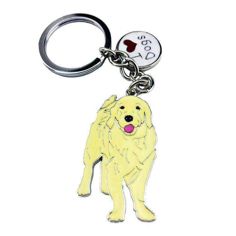 Key Ring Golden Retriever Front On - Key Rings from . at DoggyTopia