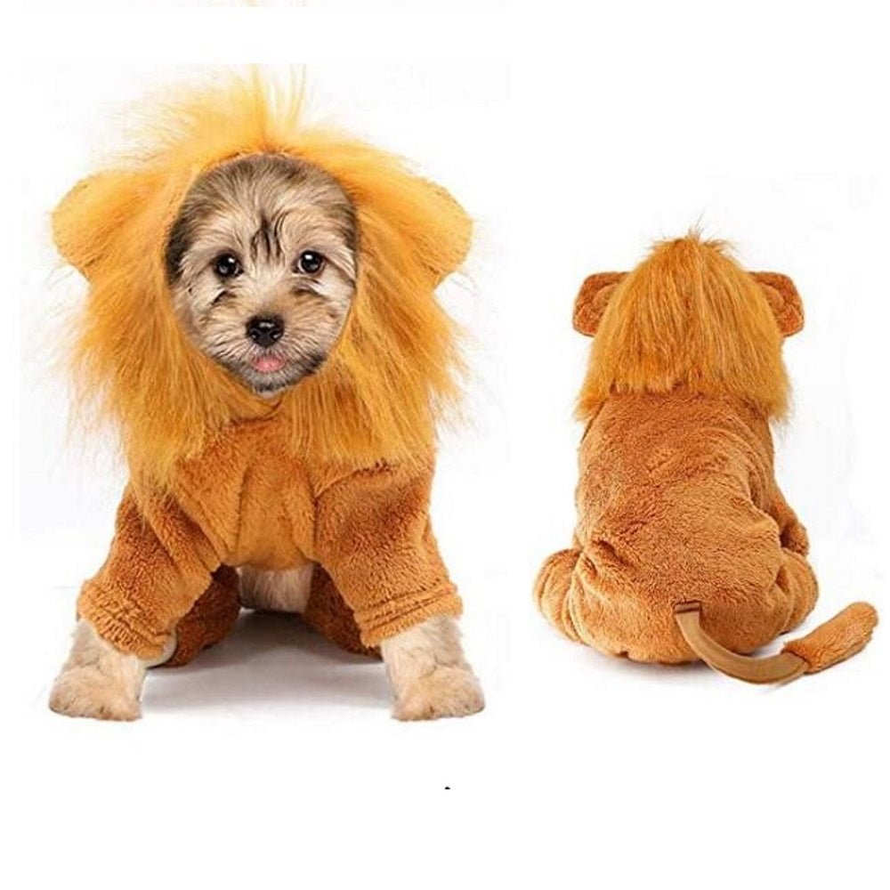 Lion Jumpsuit Dog Costume - Small / Medium Dogs - Jumpsuits from . at DoggyTopia