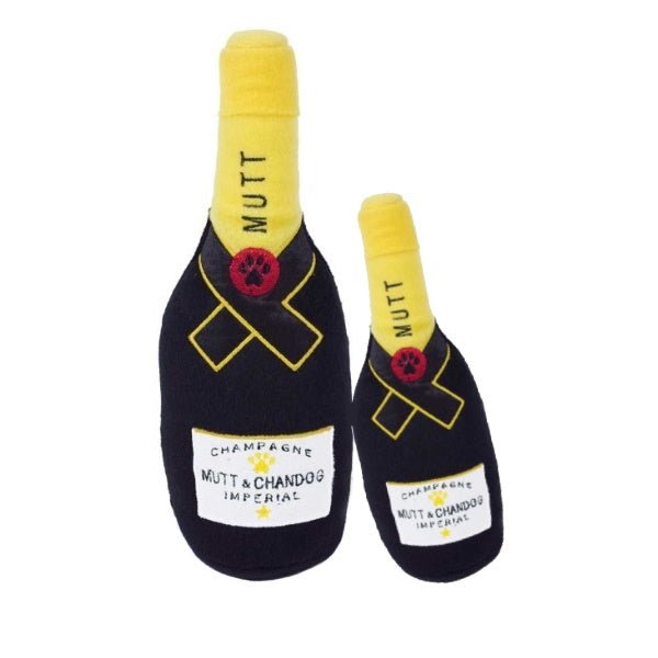 Mutt & Chandog Champagne Dog Toy - Designer Toys from Dog Diggin Designs at DoggyTopia
