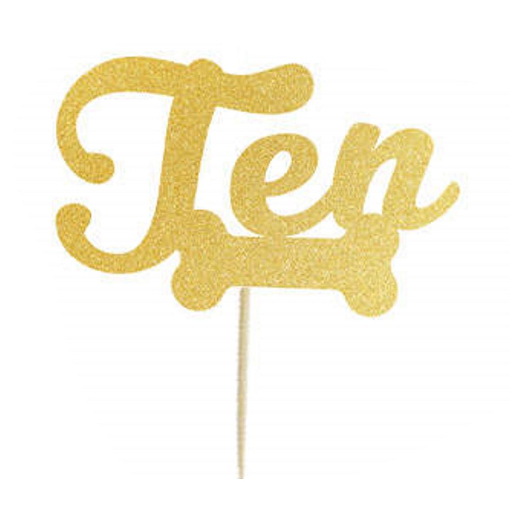 Number Ten - Dog Cake Topper - Cake Toppers from . at DoggyTopia