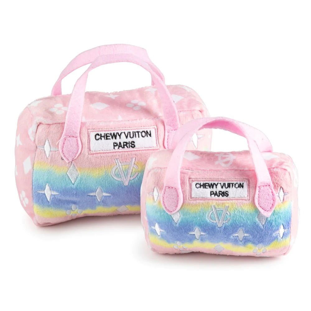 Pink Ombre Chewy Vuiton Handbag Dog Toy - Designer Toys from Haute Diggity Dog at DoggyTopia