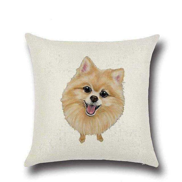 Pomeranian Throw Cushion Cotton/LinenDoggyTopia