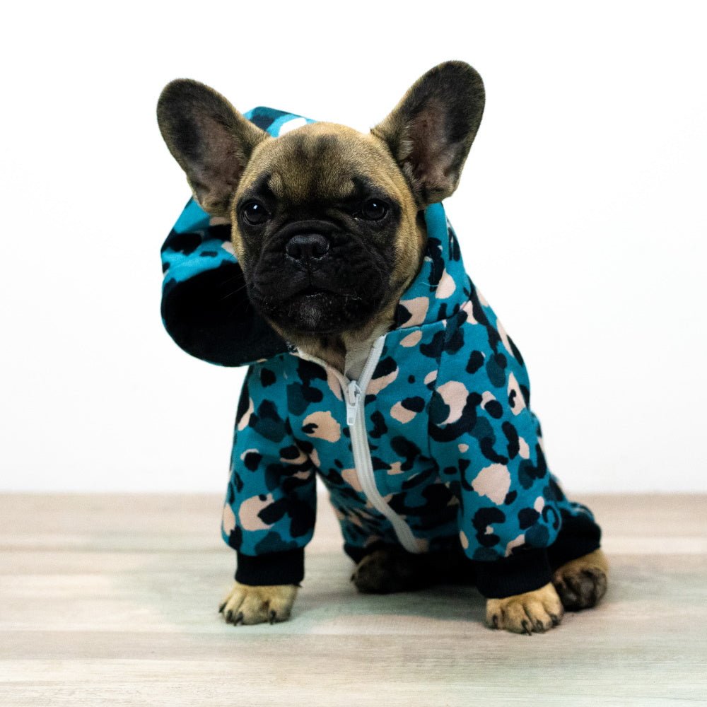 Spot On Leopard Zip Hoodie - Hoodies from Sale at DoggyTopia